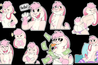 draw furry nsfw crypto stickers furry telegram discord stickers animated sticker