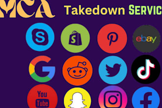 send dmca takedown notices to remove copyright,illegall,leaked,defaming content