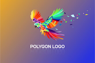 create a geometric polygon logo in 7 hours