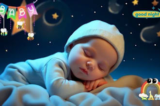 produce lullaby, baby sleep music, relaxation song, kid song and children music