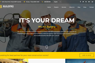 design construction website, plumbing website roofing website contractor website