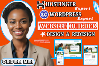 build hostinger wordpress website design hostinger website or develop wordpress