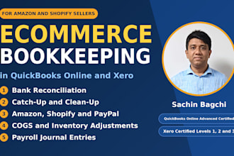 do amazon and shopify bookkeeping in quickbooks or xero