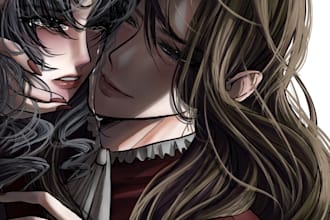 draw couple anime manga art illustration