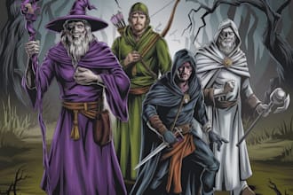 create a dnd art and d and d character for you