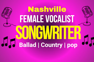 do custom songs for your country ballad folk music as a female singer songwriter