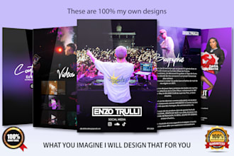 design professional epk, media kit, press kit for djs, artists, and bands