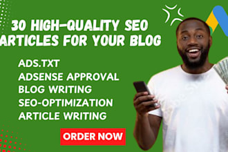 do google adsense approval with 30 highquality SEO articles for your blog