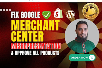 fix google merchant center suspension misrepresentation and approve products
