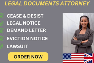 draft your legal notice, cease and desist, and demand letter