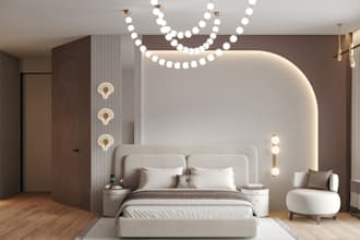 create uniqui interior design and 3d visualization