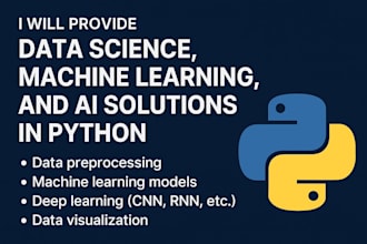 provide data science, machine learning, and ai solutions in python