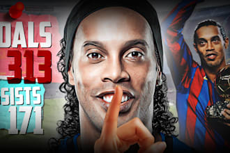 design youtube thumbnail for football or soccor