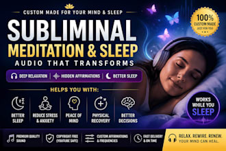 create custom subliminal meditation audio for sleep, anxiety and relaxation