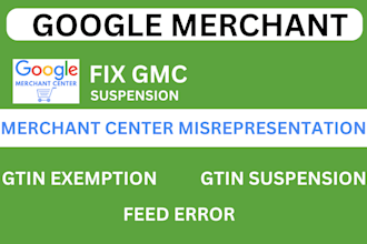 create gmc,fix google merchant listing misrepresentation suspension gtin,product