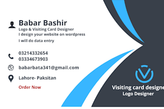 design logo and visiting cards to enhance your business order now