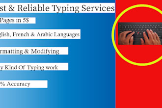 do english arabic french professional typing  data entry