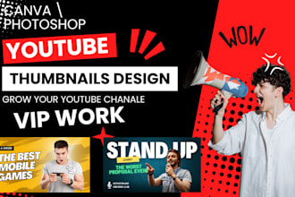professional youtube thumbnail design, gaming, horror, cartoon thumbnail design