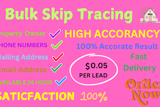 do real estate skip tracing fast data entry
