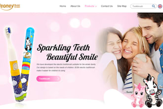 design tooth brush shopify brush store dental accessories website dropshipping