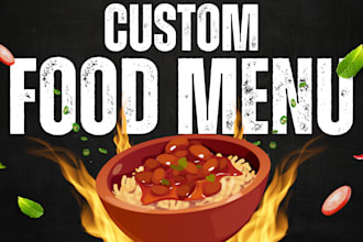 design restaurant menu and food menu