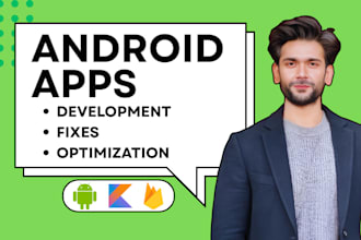 build or fix your native android app using kotlin