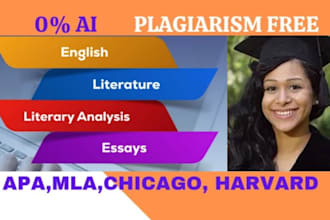 write english literature, literary analysis, reviews, poetry and linguistics