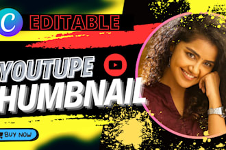 eye catching canva youtube thumbnail desing