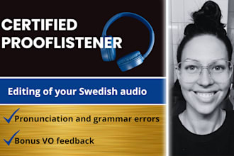 professionally prooflisten to your swedish audio