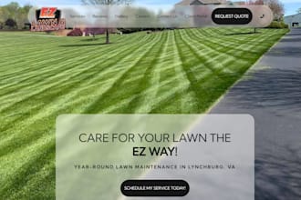 develop landscape website, lawn care website, landscaping website development