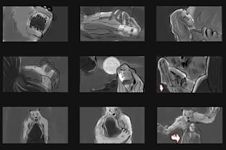 create storyboards for films and music videos