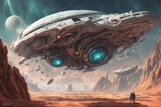paint scifi or fantasy digital art illustration