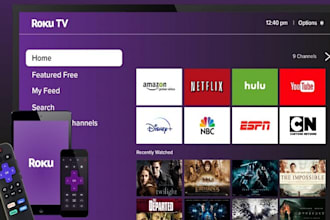 develop ott video streaming app roku channel android tv app apple tv  roku sdk