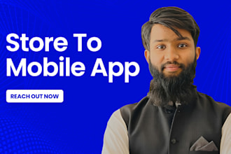 convert shopify store or website into ios android mobile app