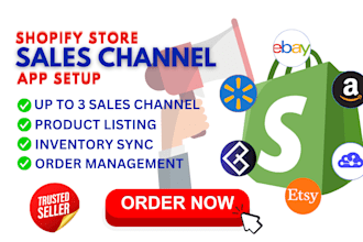 setup shopify sales channel etsy amazon ebay walmart cedcommerce product listing