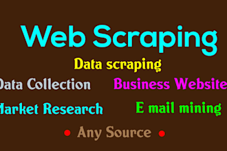 do web scraping, data scraping and data mining with python and automation