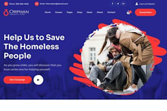 nonprofit website for charity, donation, fundraising, 501c3 crowdfunding and ngo