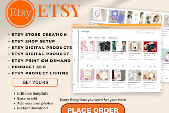 do etsy digital products, setup etsy shop, etsy store SEO