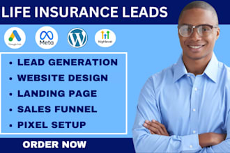 life insurance leads final expense leads logo design life insurance website