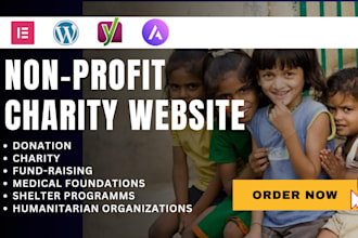 create a nonprofit charity website for fundraising donation website crowdfunding