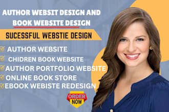 build modern book and ebook author website redesign author website children page