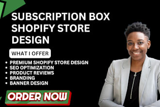design subscription box shopify store subscription website membership website