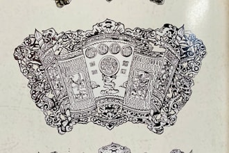 illustrate antiquity in black and white or watercolor