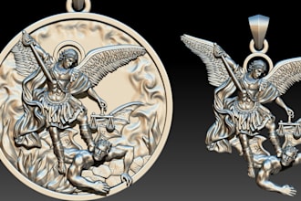 sculpt 3d jewelry design, 3d coin model, medallion, rings, necklace for 3d print