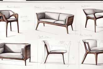 develop industrial and product design concepts through sketching