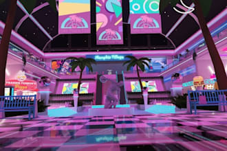 create, edit and upload custom vrchat world, vrc world, metaverse world 3d world