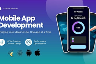 do custom mobile app development, flutter, react native and kotlin