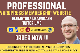 design or redsign a responsive membership lms website using wordpress, tutor lms