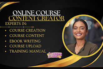 do online course creation training manual course curriculum course content ppt