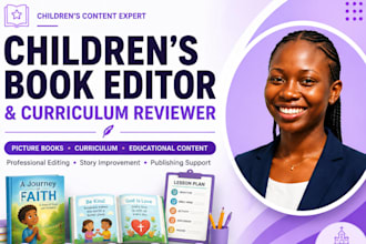 edit children picture books, educational stories and  kids curriculum materials